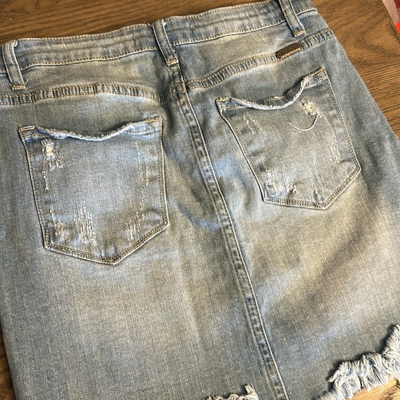 KANCAN Denim Distressed Skirt - Picture 4 of 4